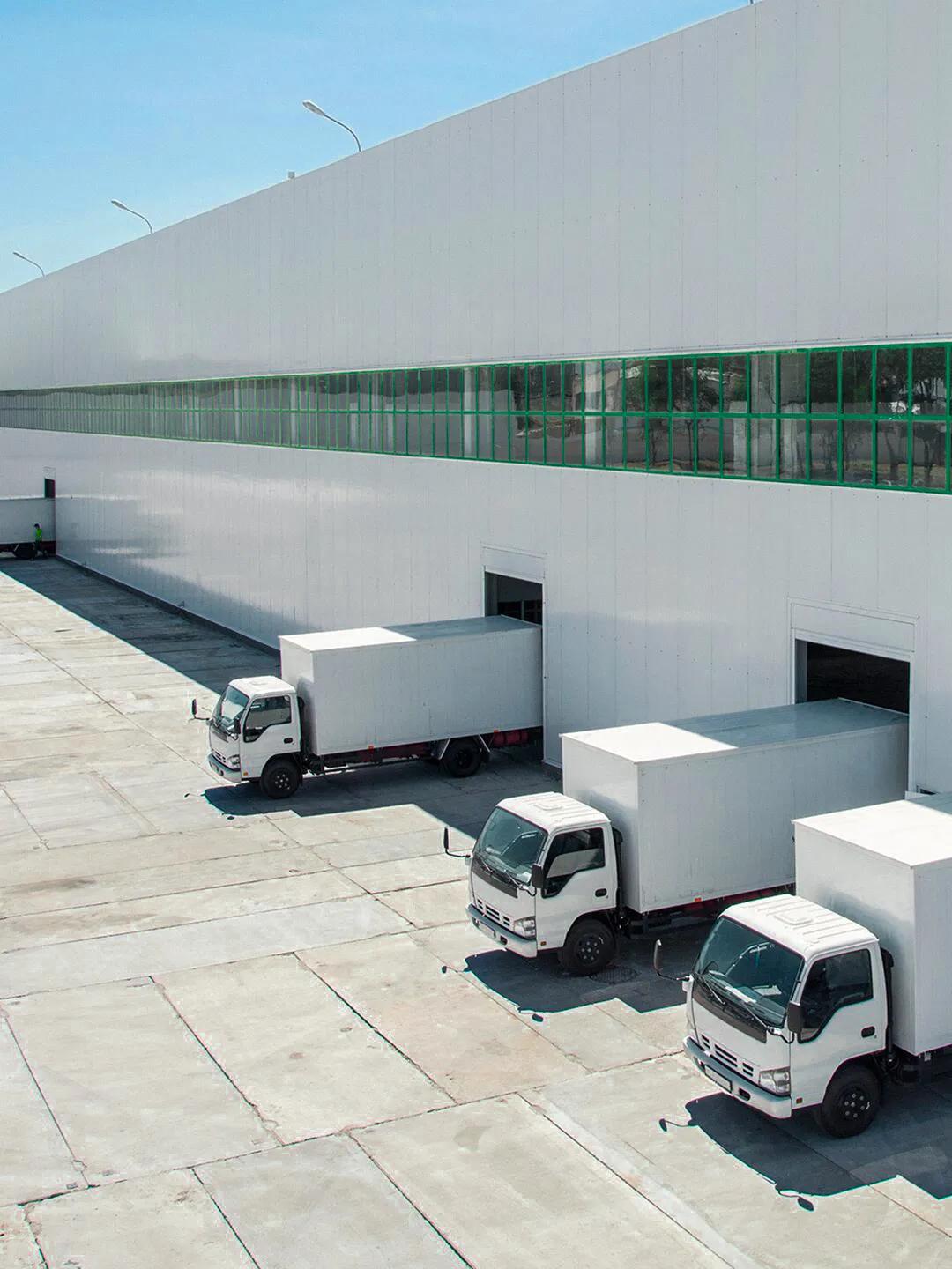 Freight trucks in line at garage - main skf.com mvp