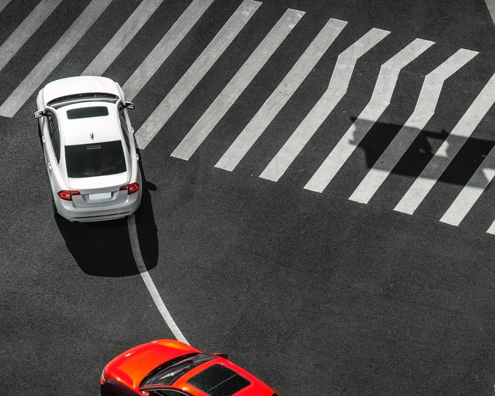 Vivid cars on the street